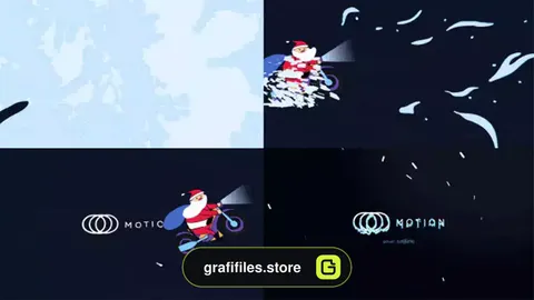 پروژه لوگو موشن افترافکت Santa Moto Logo Opener