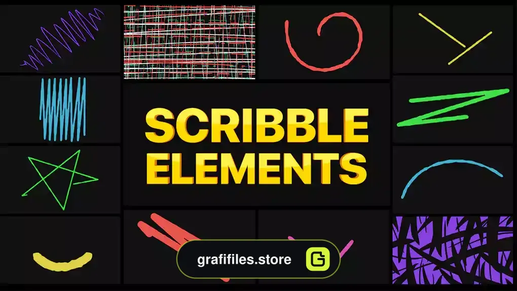 پروژه افترافکت افکت کارتونی Scribble Elements