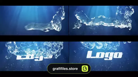 پروژه افترافکت نمایش لوگو با آب Sea / Water Splash Logo 2