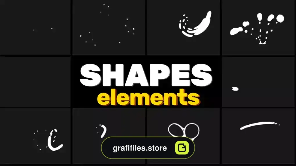 پروژه افترافکت افکت کارتونی اشکال Shape Elements