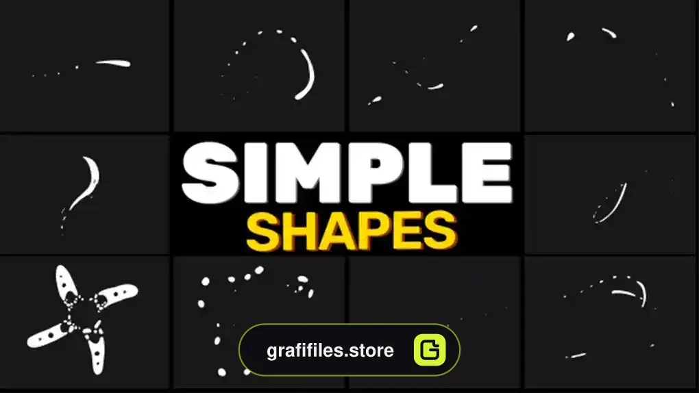 پروژه افترافکت اشکال ساده کارتونی Simple Shapes