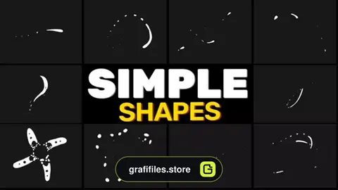 پروژه افترافکت اشکال ساده کارتونی Simple Shapes