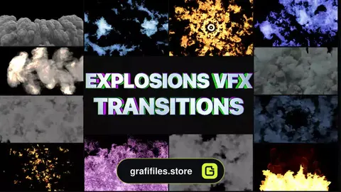 پروژه افترافکت انفجار و دود Smoke And Explosions VFX Transitions