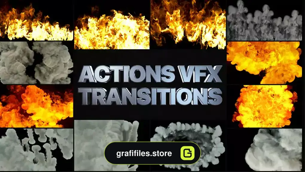 پروژه افترافکت دود Smoke And Fire Transitions