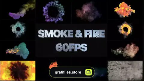 پروژه افترافکت جلوه های ویژه آتش و دود Smoke And Fire VFX Simulation Pack