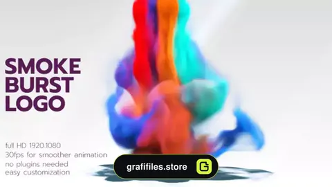 پروژه افترافکت لوگو دود رنگی Smoke Burst Logo