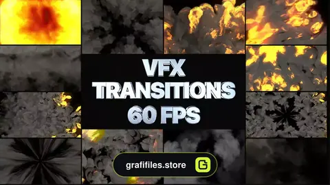پروژه افترافکت انفجار دود Smoke Burst VFX Transitions Pack