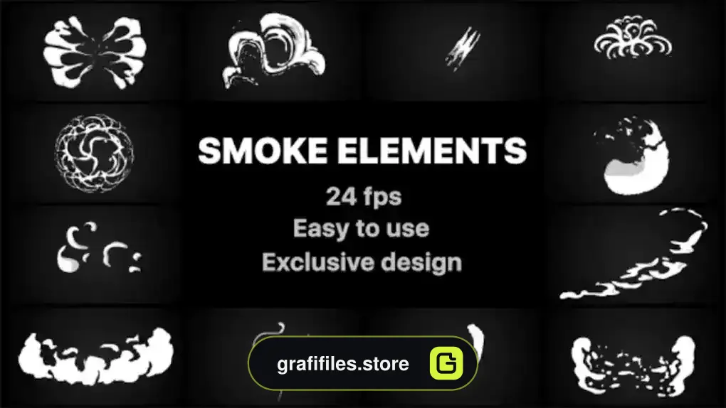 پروژه افترافکت افکت کارتونی دود Smoke Elements