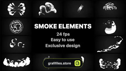 پروژه افترافکت افکت کارتونی دود Smoke Elements
