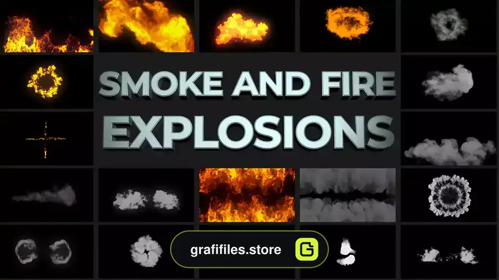 فوتیج انفجار دود و آتش Smoke Fire And Explosions Pack