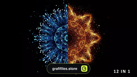 فوتیج دانه برف Snowflake Shockwaves