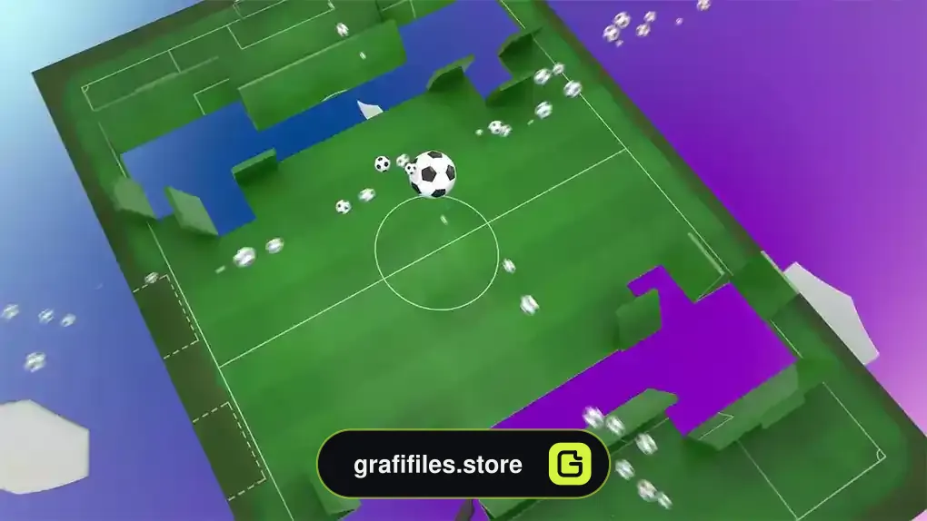 پروژه افترافکت نمایش لوگو با توپ فوتبال Soccer Ball Logo Reveal