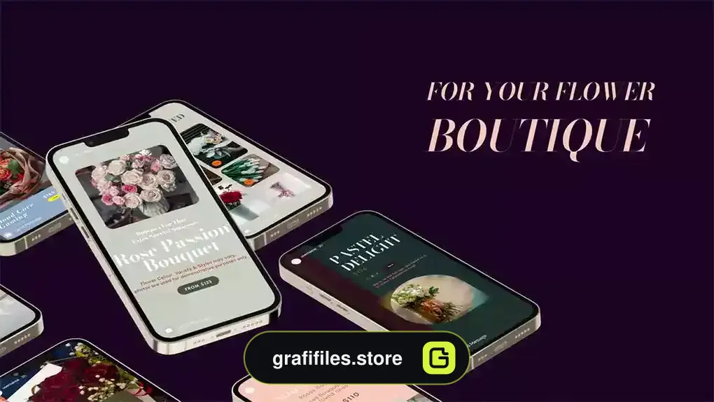 پروژه افترافکت استوری اینستاگرام گل و هدیه Social Stories:Flower And Gift Delivery
