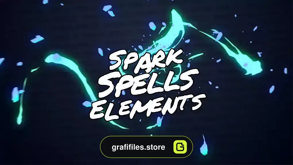 پروژه افترافکت افکت کارتونی جرقه Spark Spells Elements // After Effects