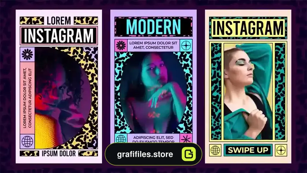 پروژه افترافکت استوری اینستاگرام Spotty Stories Pack