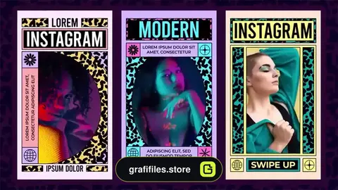 پروژه افترافکت استوری اینستاگرام Spotty Stories Pack
