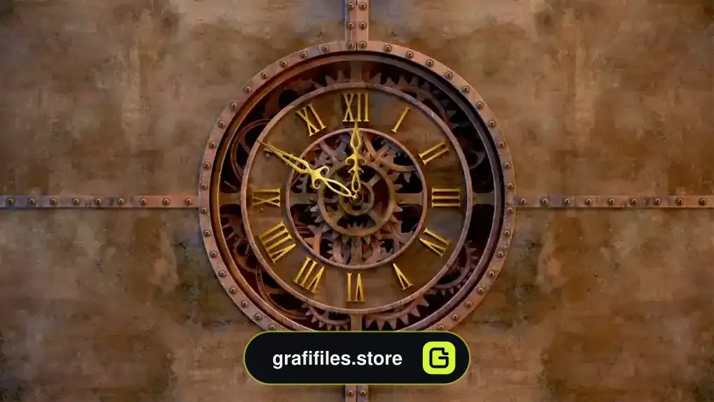 پروژه لوگو موشن افترافکت Steampunk Logo