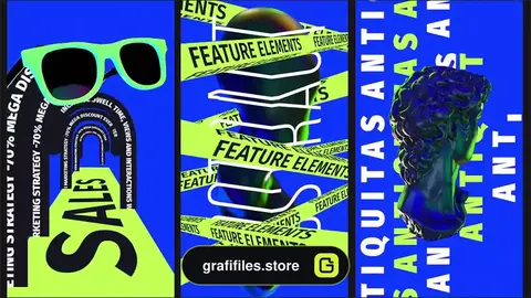 پروژه افترافکت استوری تایپوگرافی Stories Giveaway Typo 12-in Pack