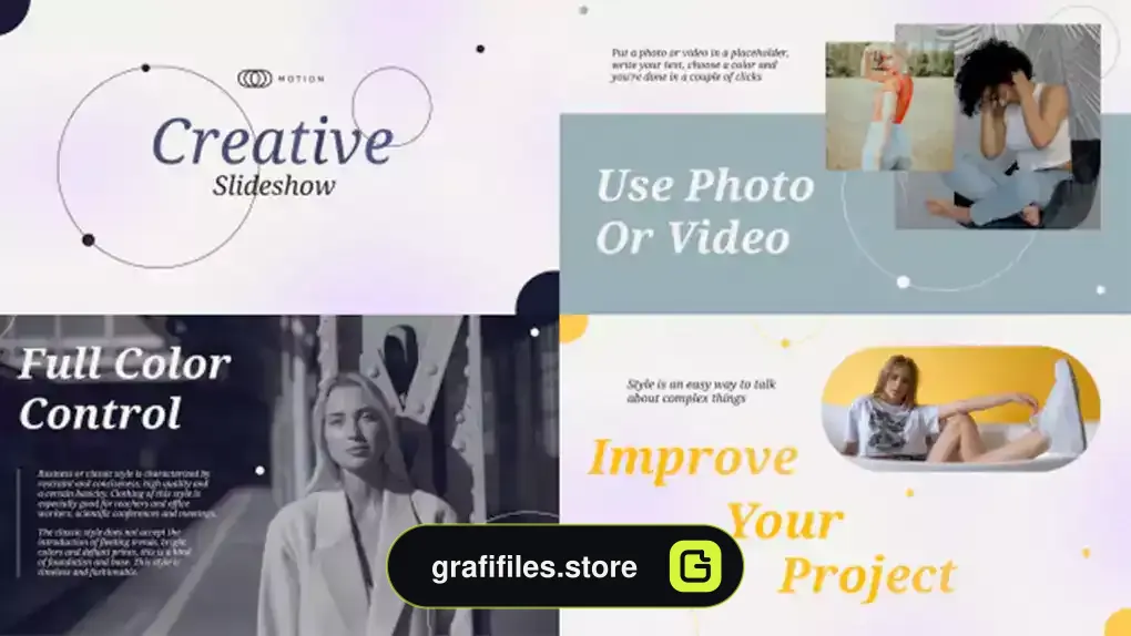 پروژه افترافکت اسلایدشو شیک Stylish Creative Slideshow
