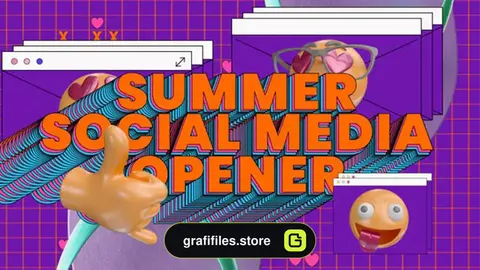 پروژه افترافکت اینترو Summer Social Media Intro