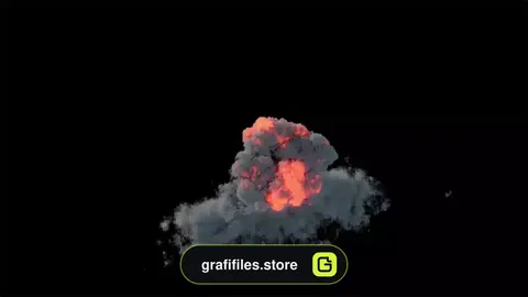 فوتیج انفجار Top-Down Shot An Explosion