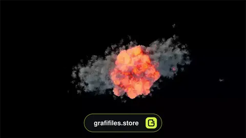 فوتیج آلفا انفجار Top-Down Shot On Explosion On Alpha