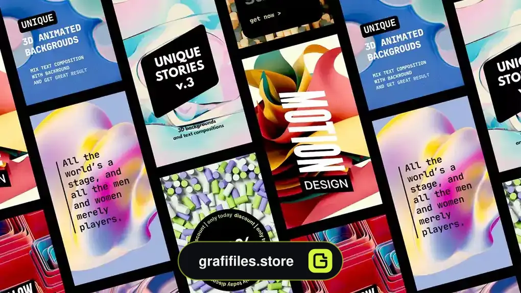 پروژه افترافکت استوری اینستاگرام Unique Stories V3