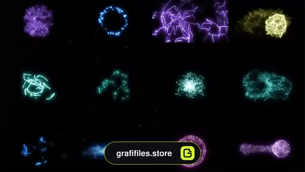 فوتیج انفجار انرژی جلوه های ویژه VFX Energy Bursts Pack