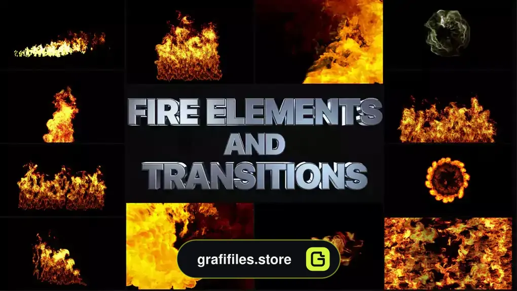 پروژه افترافکت آتش VFX Fire Elements And Transitions