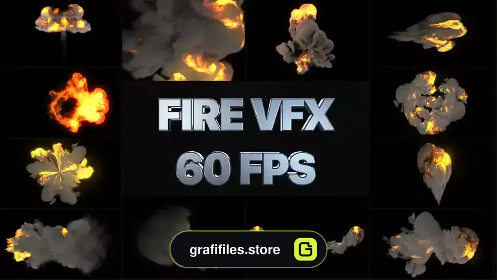 پروژه افترافکت جلوه های ویژه آتش VFX Fire Pack