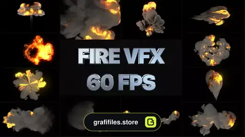 پروژه افترافکت جلوه های ویژه آتش VFX Fire Pack