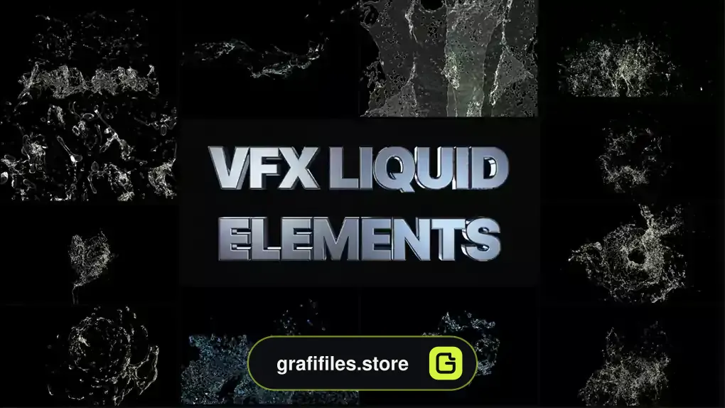 پروژه افترافکت جلوه های ویژه سیال VFX Liquid Elements