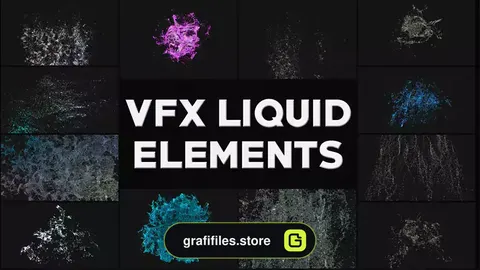 پروژه افترافکت جلوه های ویژه مایع VFX Liquid Elements