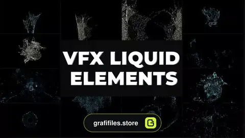 پروژه افترافکت جلوه های ویژه سیال VFX Liquid Pack