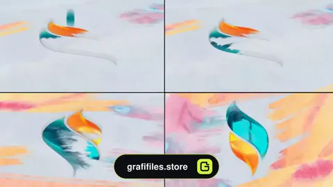 پروژه افترافکت نمایش لوگو با جوهر و آبرنگ Watercolor Brush Paint Ink Logo