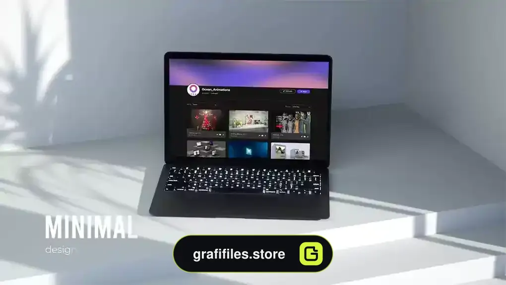 پروژه افترافکت معرفی وبسایت با لپ تاپ Web Promo Laptop Mock Up