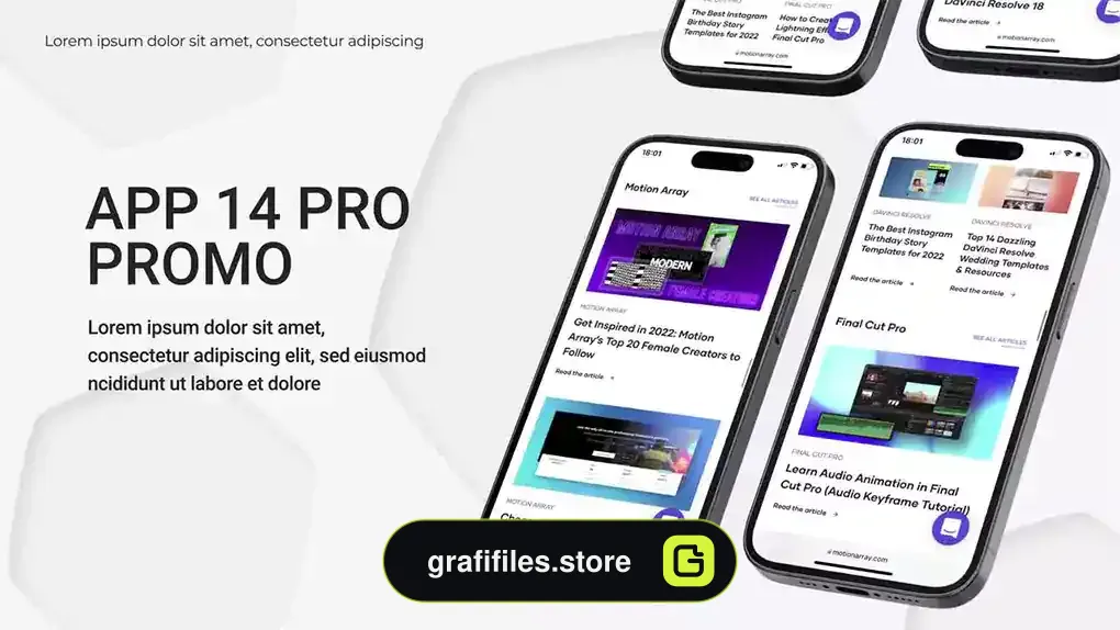 پروژه افترافکت معرفی اپلیکیشن White App Promo