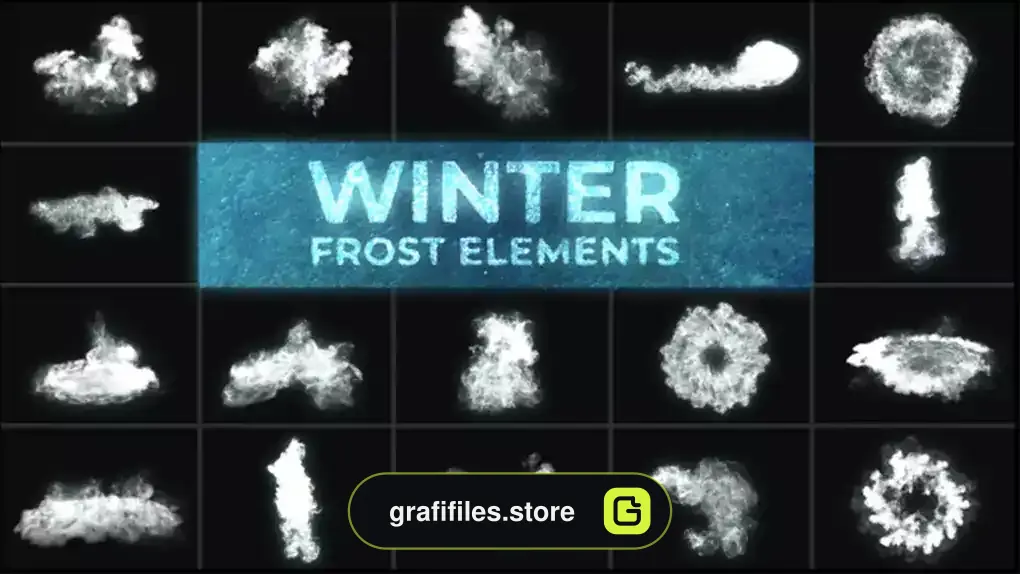 پروژه افترافکت یخبندان زمستانی Winter Frost Elements