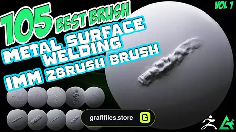براش زیبراش فلزات Zbrush Brush Mega Pack