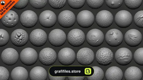 دانلود براش زیبراش پوست ZBrush SKIN Brushes Pack
