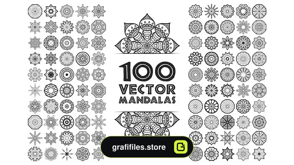 دانلود 104 طرح وکتور ماندالا – Mandala