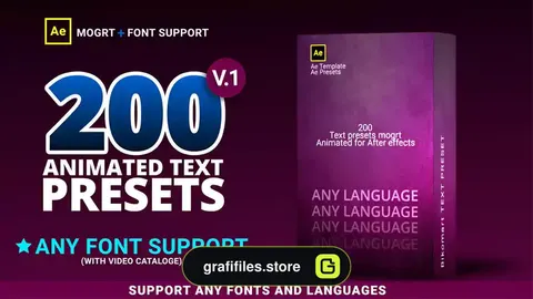 دانلود 200 پریست متن افترافکت Text Presets