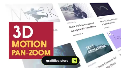 پریست افترافکت زوم و پن سه بعدی 3D Motion Pan And Zoom