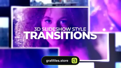 پریست افترافکت ترانزیشن اسلایدشو سه بعدی 3D Slideshow Style Transitions