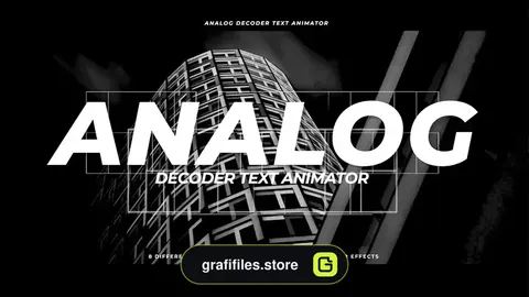 پریست انیماتور متن آنالوگ افترافکت Analog Decoder Text Animator