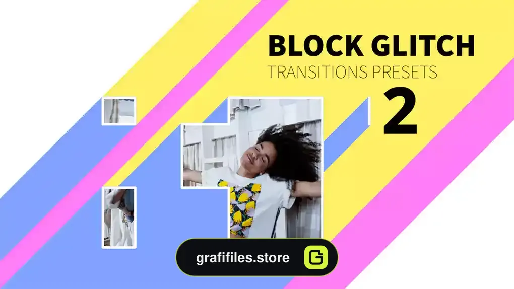 پریست پریمیر ترانزیشن گلیچ Block Glitch Transitions Presets 2