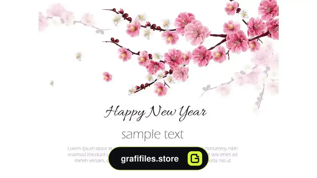 طرح وکتور بک گراند سال نو چینی Chinese happy new year plum flower background