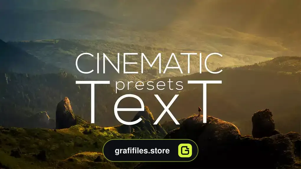 پریست متن سینمایی افترافکت Cinematic Text Animator