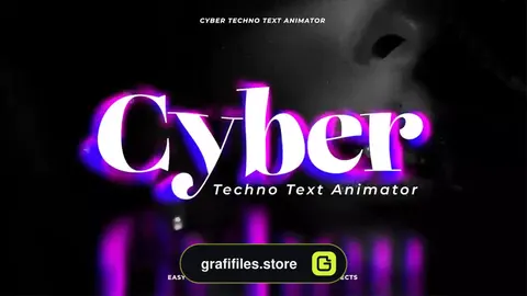 پریست انیماتور متن سایبرپانک افترافکت Cyber Techno Text Animator