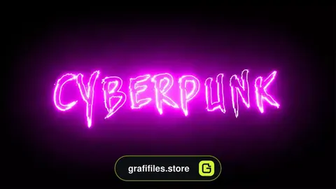 پریست متن سایبرپانک افترافکت Cyberpunk Text Animations